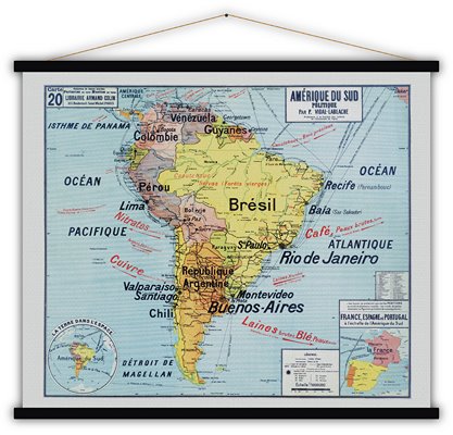 Carte CARTE Amerique du Sud 104X90